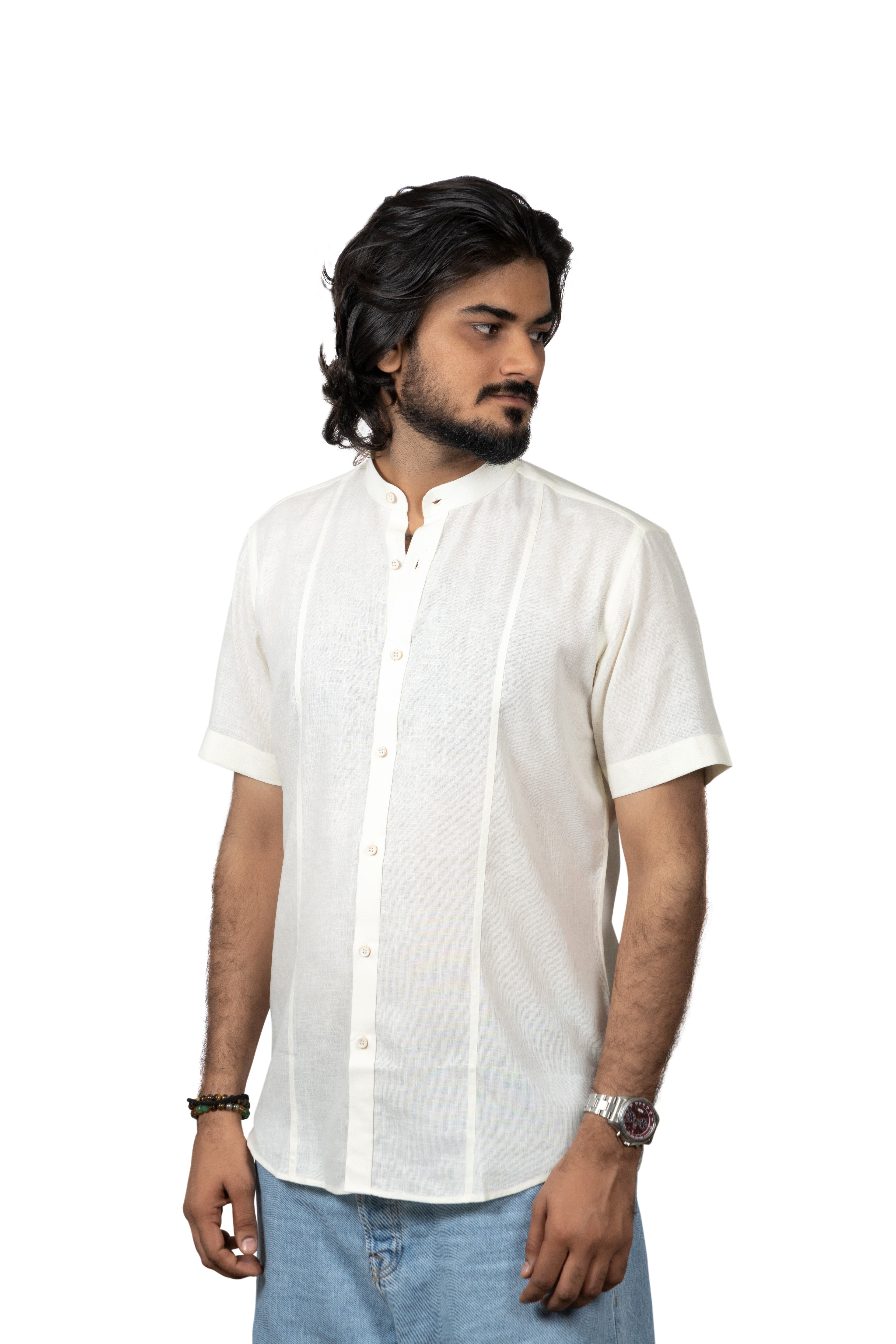 Sunline Pleat Shirt - Light Yellow