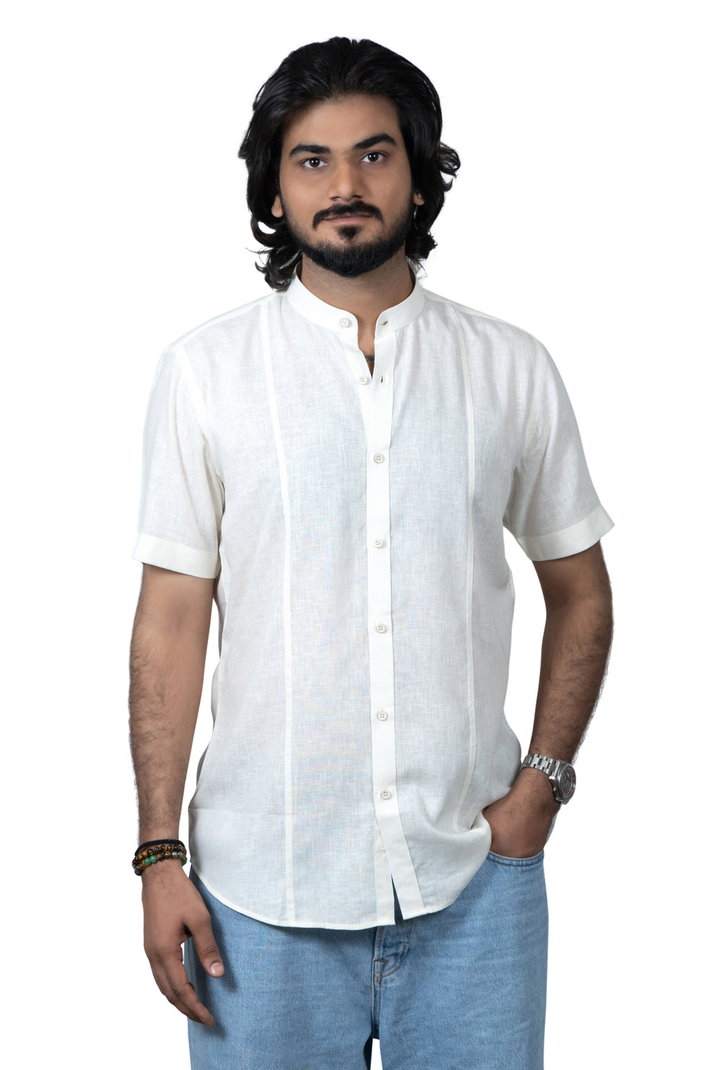 Sunline Pleat Shirt - Light Yellow