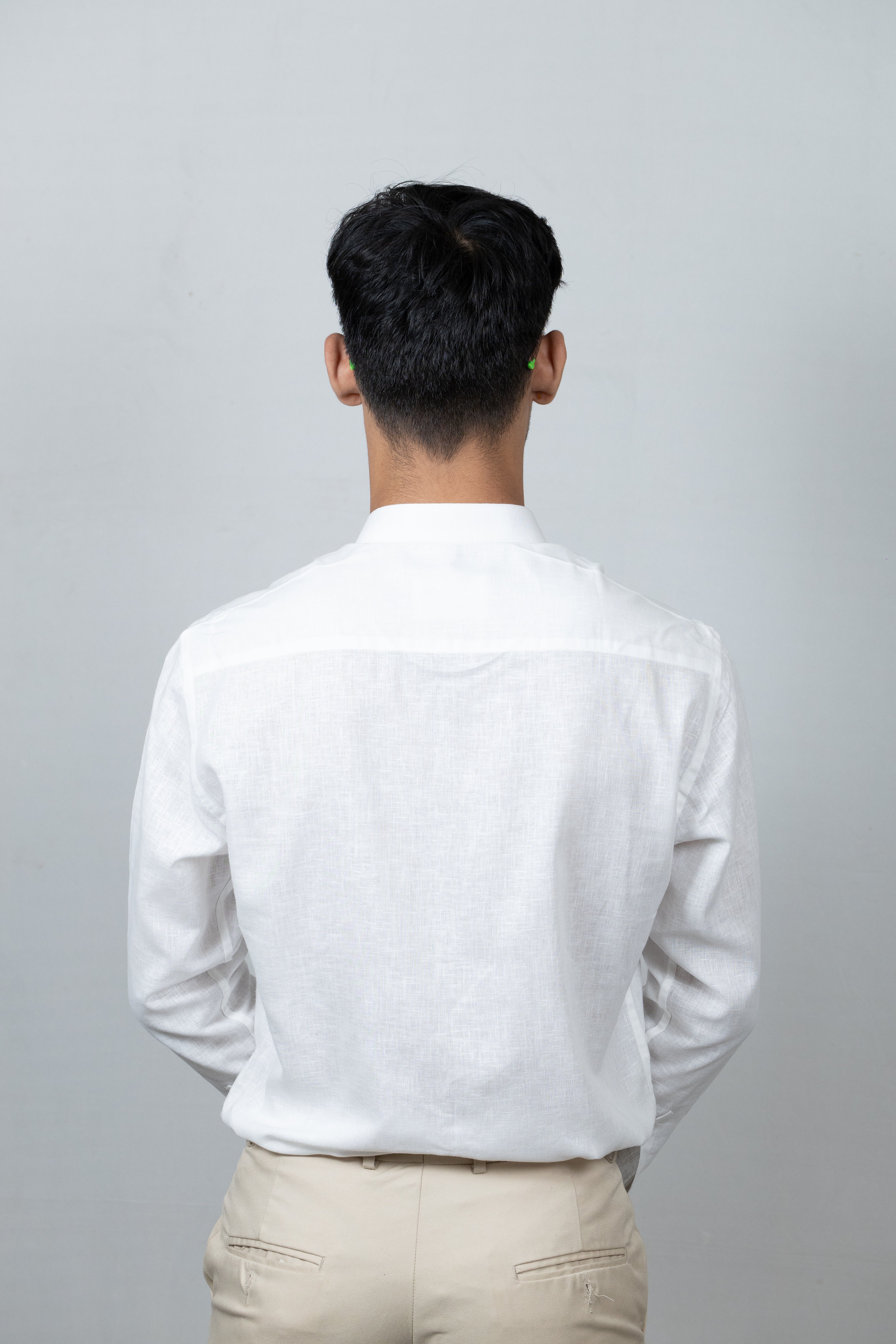 Urban Trim Linen Shirt - White