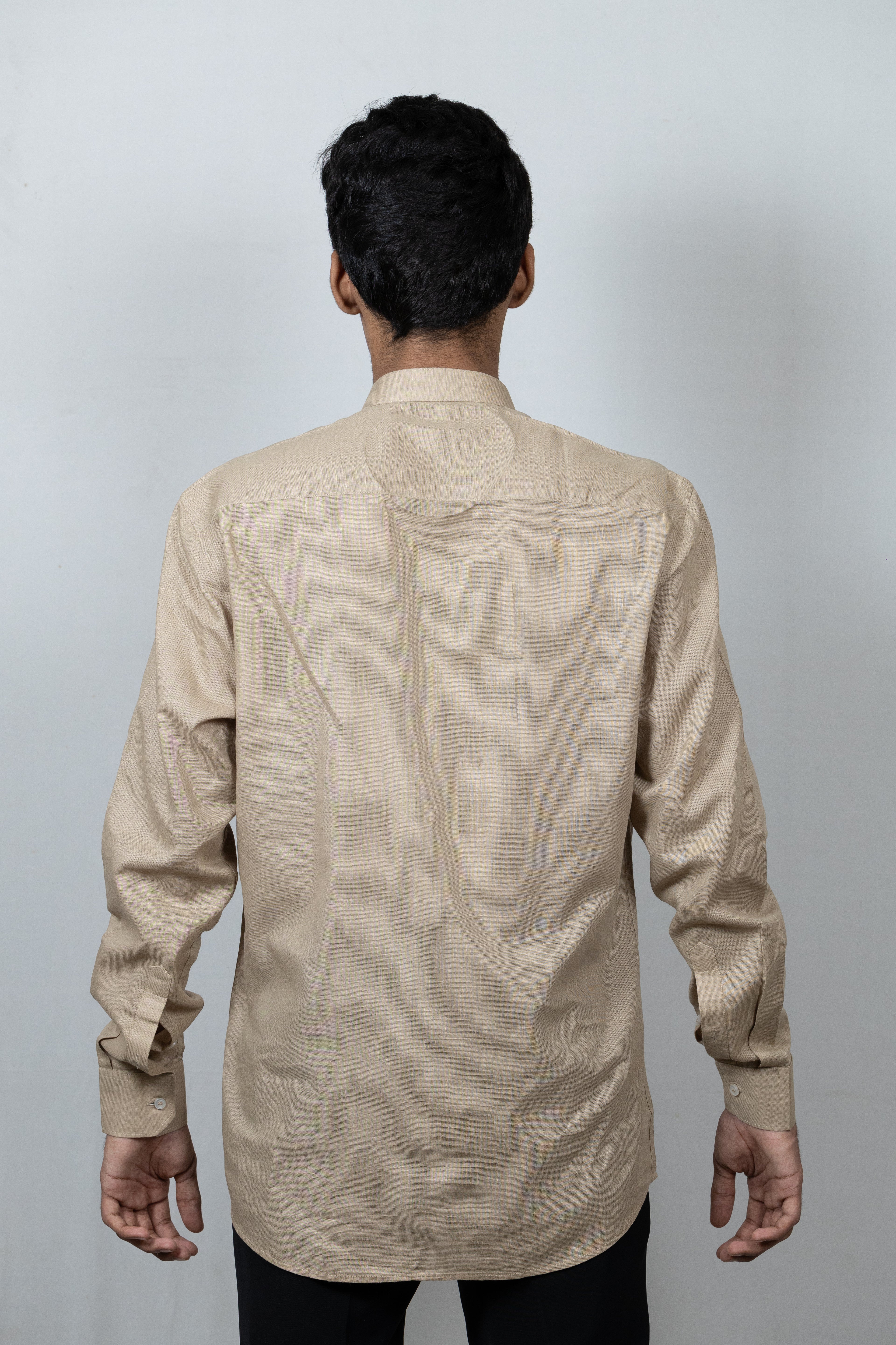 Urban Trim Linen Shirt - Light Brown