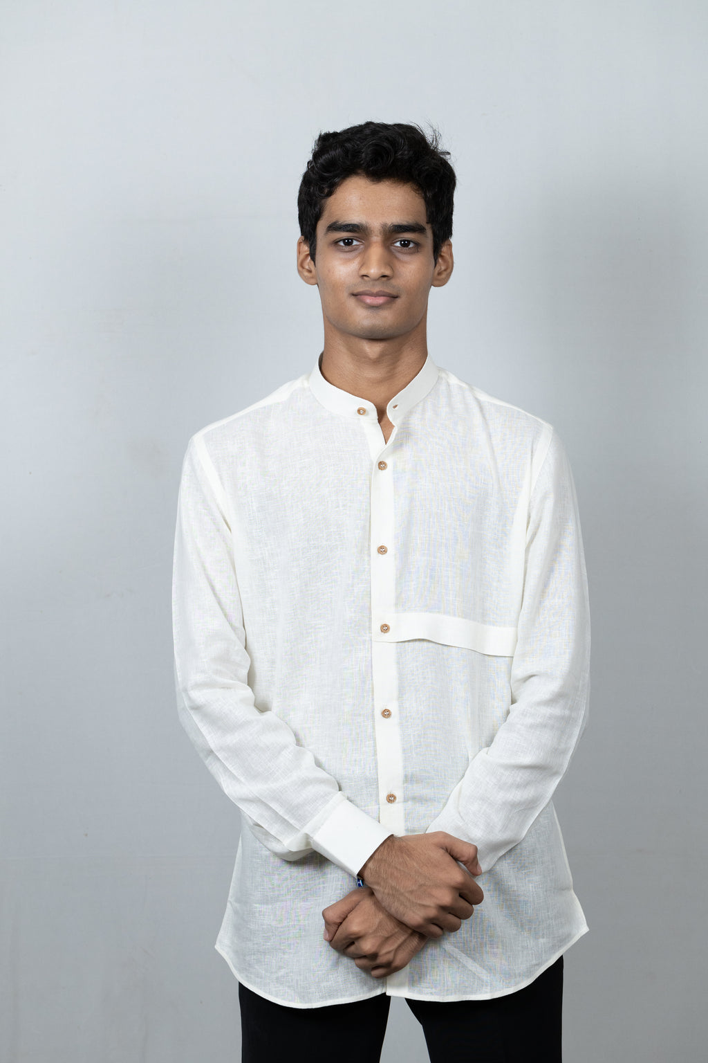 SunPleat Linen Shirt - Light Yellow