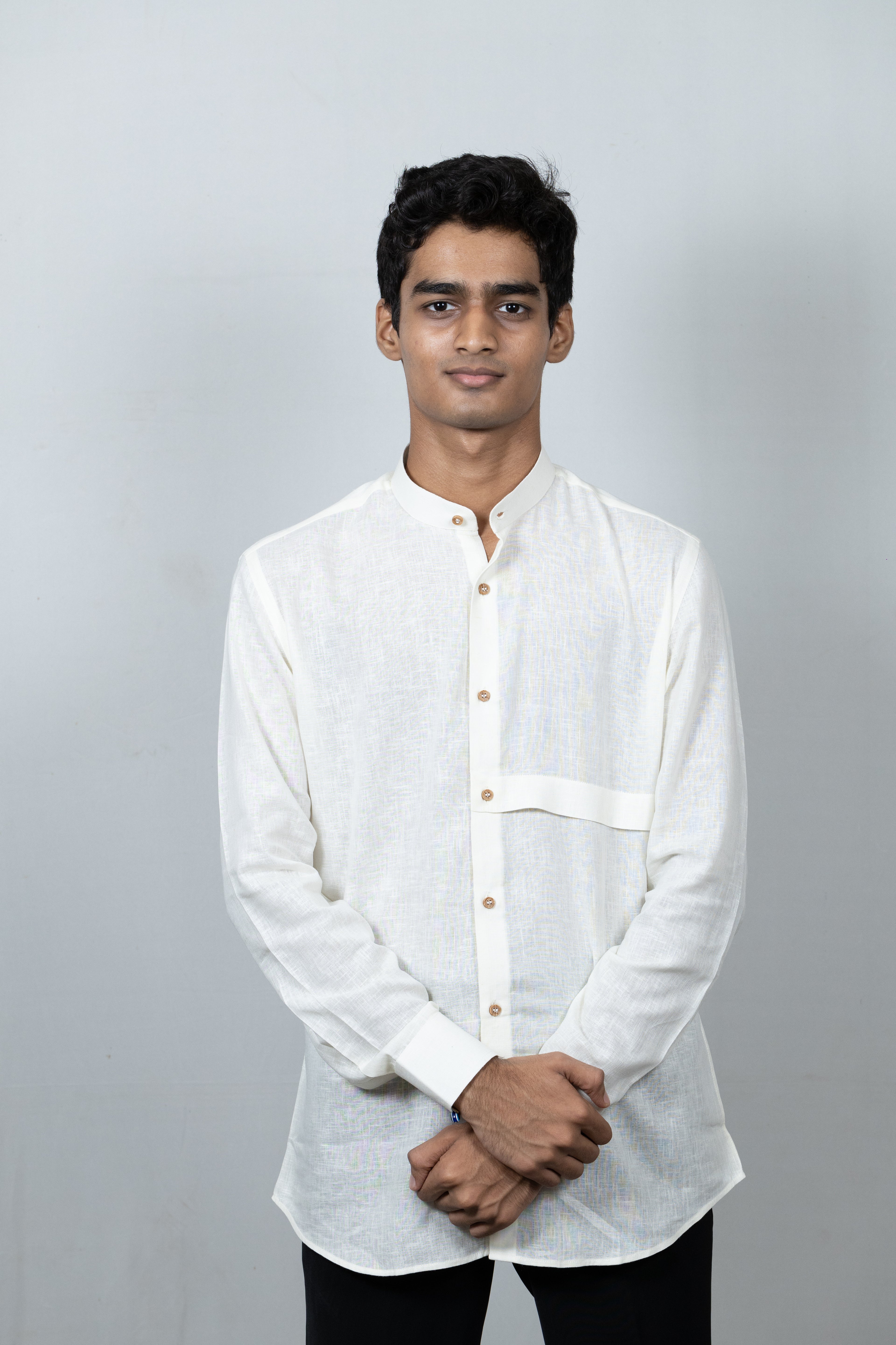 SunPleat Linen Shirt - Light Yellow