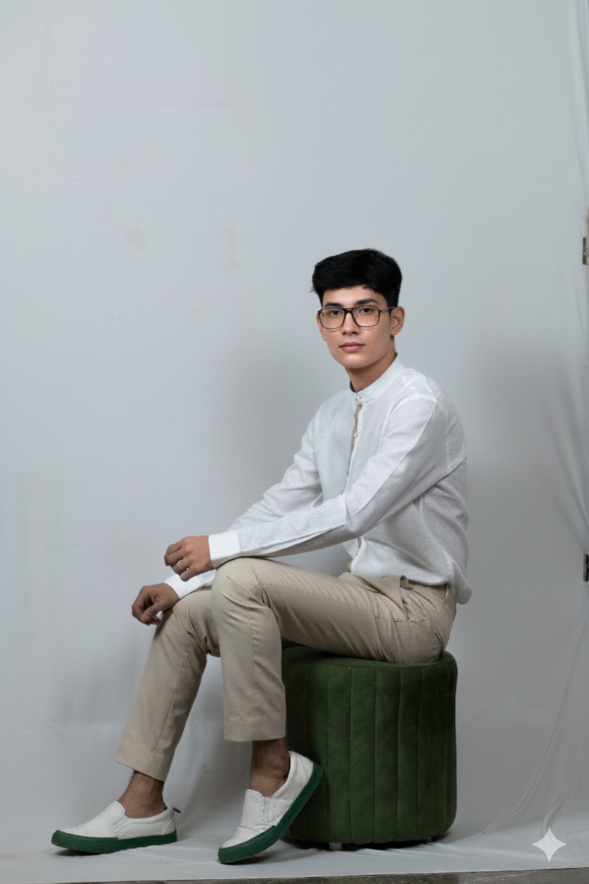 Urban Trim Linen Shirt - White