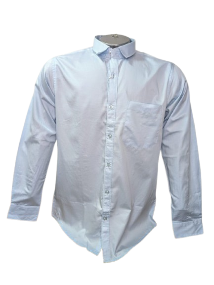 Blue Solid Regular Fit Shirt