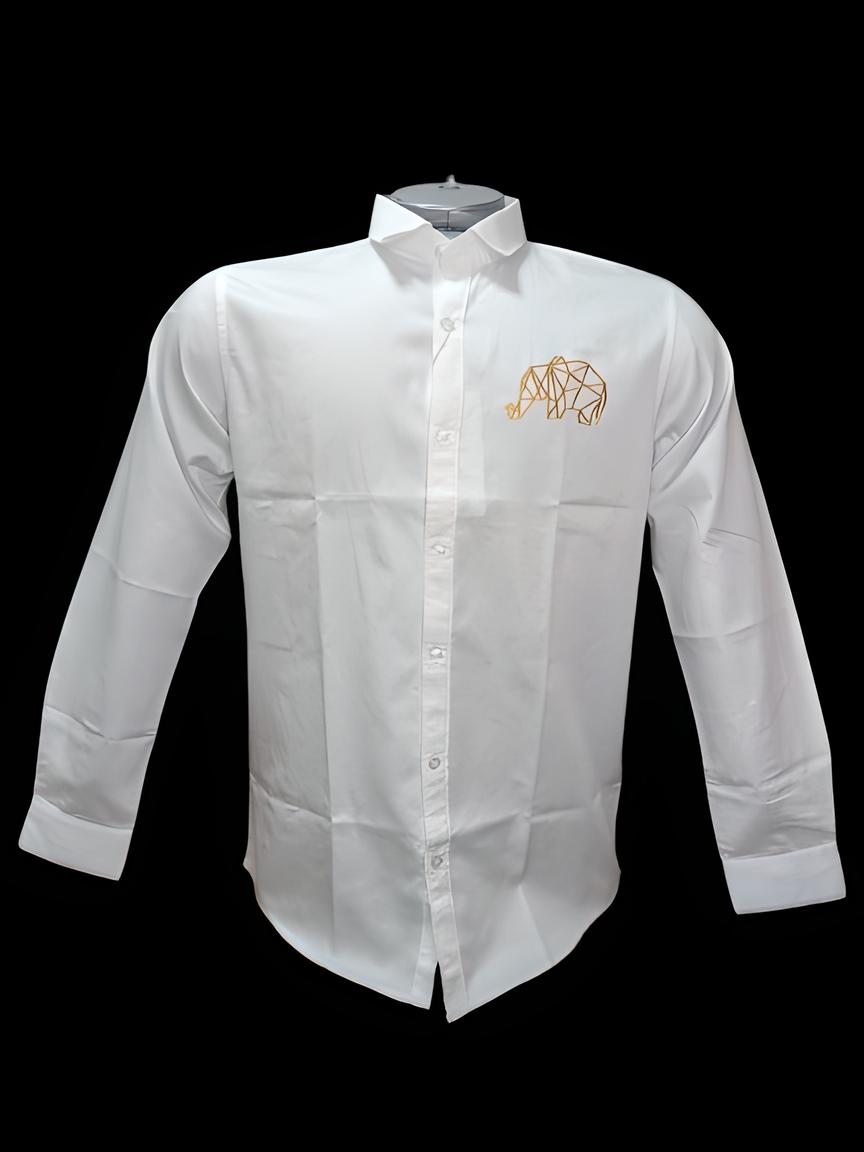 Printed Casual White Shirt