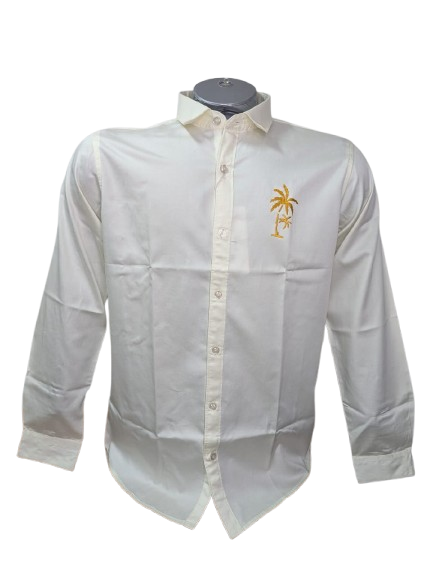 Light Yellow Printed Casual Shirt