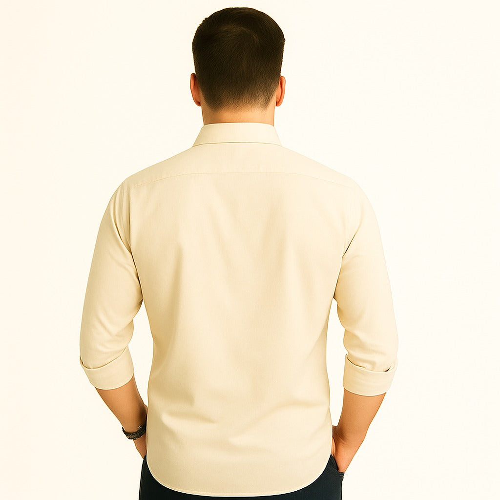 Light Yellow Printed Casual Shirt